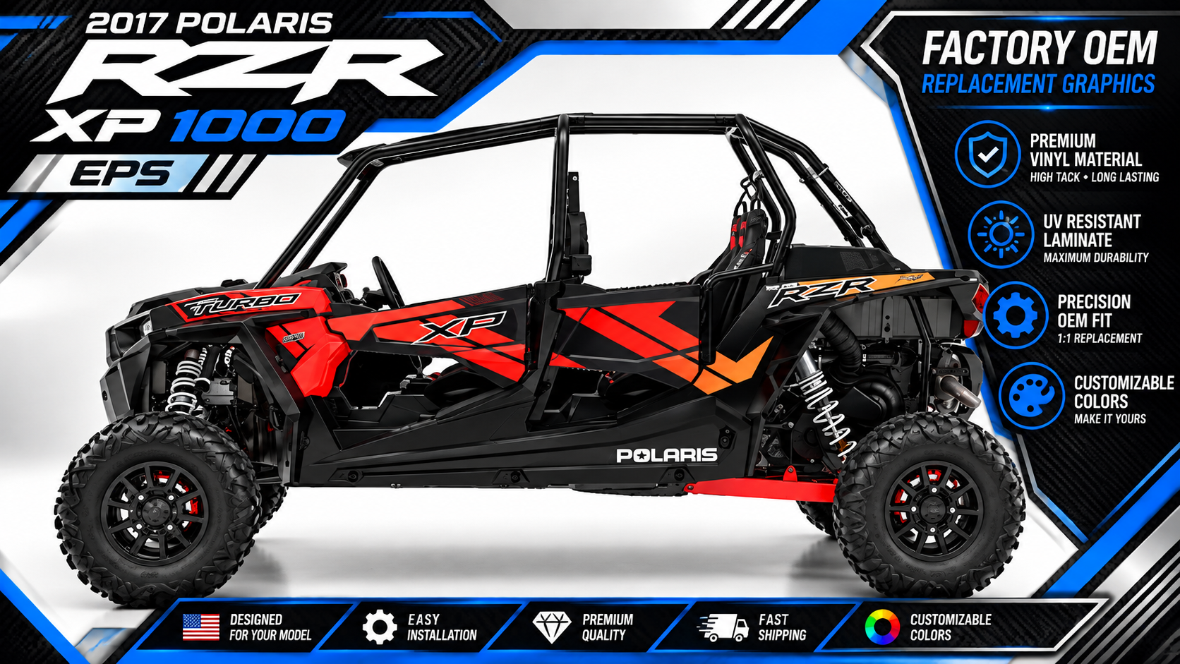 POLARIS RZR XP4 FACTORY STYLE 2014/2023